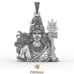 Lord Shiv Shankar Silver Pendant