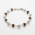 CNC Silver Bead Rudraksha Bracelet