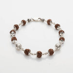 Rudraksha Textured CNC Silver Bracelet