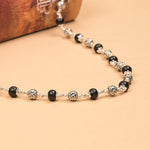 5-6 mm Karungali with Om Silver Beads Mala