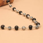 Karungali With Round Om Silver Beads Mala