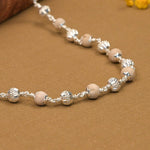 5–6 mm Tulsi Mala with CNC Silver Beads