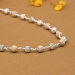 Tulsi With CNC Silver Beads Mala (5-6 mm)