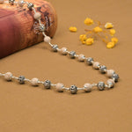 Tulsi With Jay Shree Ram Silver Beads Mala