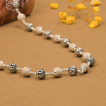 Tulsi With Jay Shree Ram Silver Beads Mala