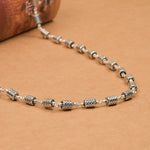 Oval Filigree Silver Beads Mala