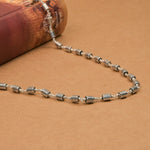 Oval Filigree Silver Beads Mala