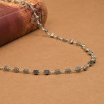 Hollow Circular Silver Beads Mala