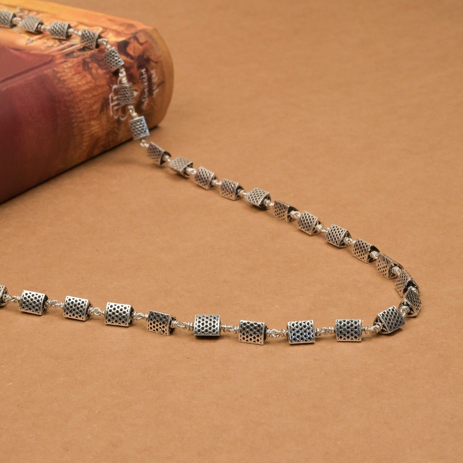 Triangle Silver Beads Mala