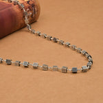 Square Silver Beads Mala
