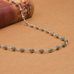 Ornate Sphere Silver Beads Mala
