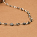 Marquise Beads Silver Mala