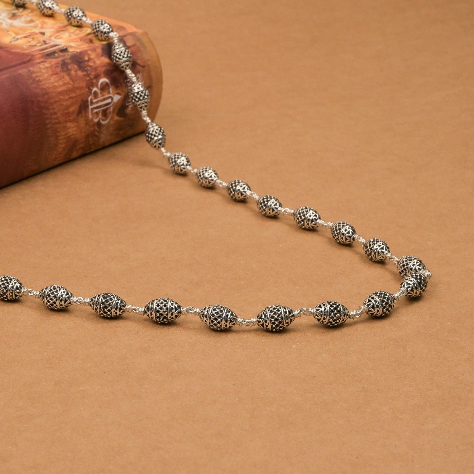 Dome Silver Beads Mala