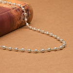 Diamond Cut Silver Mala (5–6 mm)