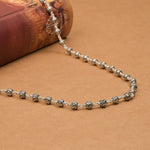 Om Silver Beads Mala 5-6 mm 