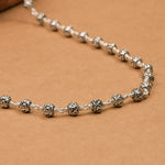 5-6 mm Om Silver Beads Mala