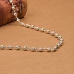 5–6 mm Silver Beads Mala (CNC Design)