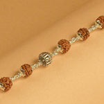 Shree Hari Rudraksha Silver Beads Bracelet