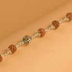 Rudraksha Bracelet with Jay Shree Ram Silver Bead