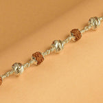 CNC Silver Bead Rudraksha Bracelet