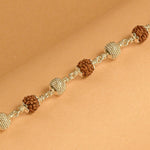 CNC Silver Rudraksha Bracelet