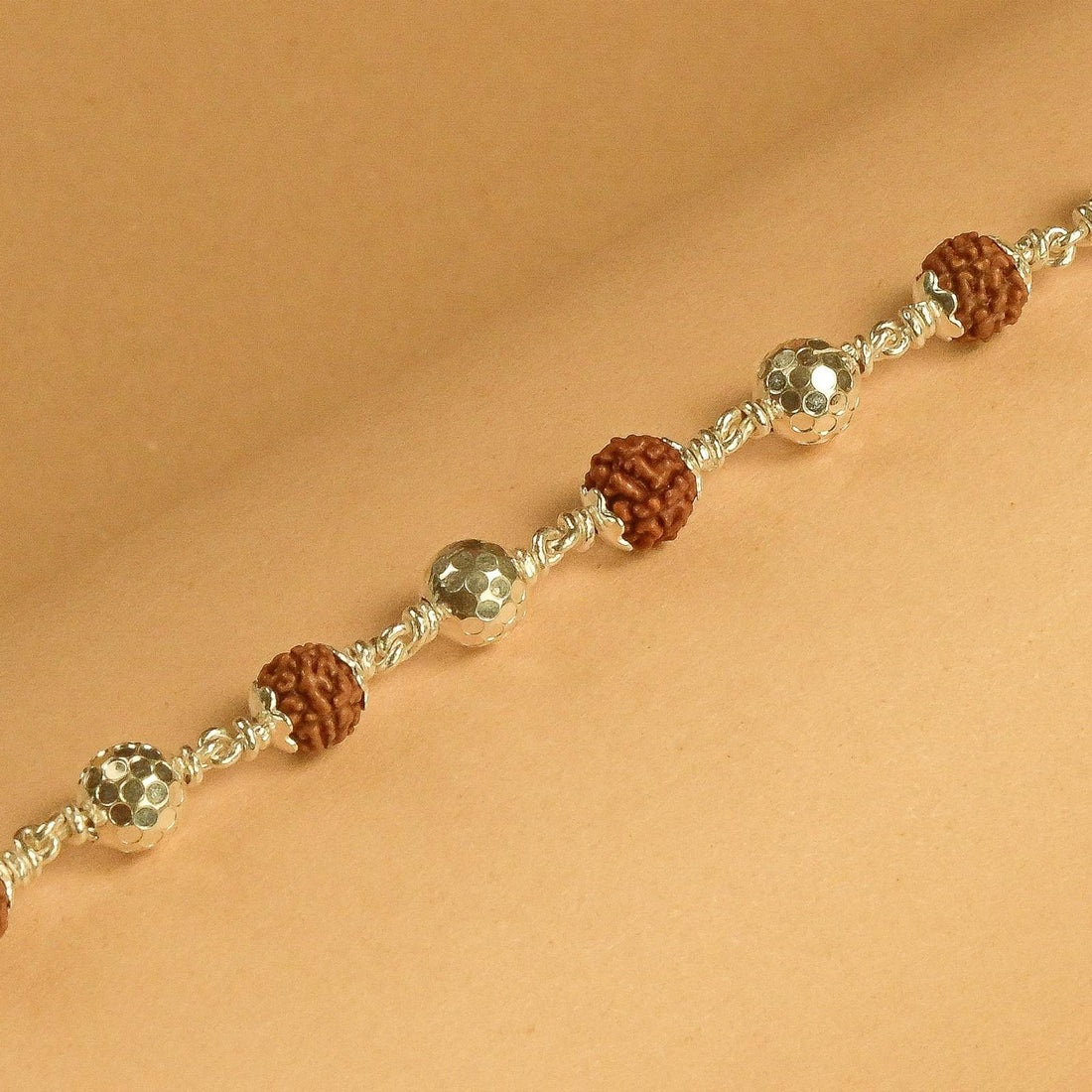 Divine Silver Rudraksha Bracelet