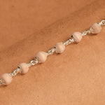 Tulsi Beads Silver Bracelet 5-6 MM 