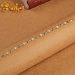 Pure 5-6  MM Tulsi With Silver Om Beads Bracelet
