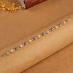 Pure Tulsi With Shree Hari Beads Silver Bracelet