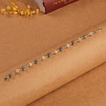 Pure Tulsi With Silver Hexagon Beads Bracelet