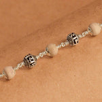Tulsi With Jay Shree Ram Silver Bead Bracelet