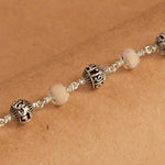 Tulsi With Silver Om Namah Shivay Beads Bracelet