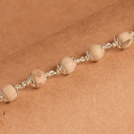 Tulsi Beads Silver Bracelet 7-8 MM 