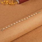 Pure 7-8 MM Tulsi Beads Silver Bracelet