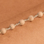 7-8 MM Tulsi Beads Silver Bracelet