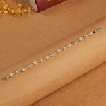 Pure Tulsi With CNC Silver Beads Bracelet