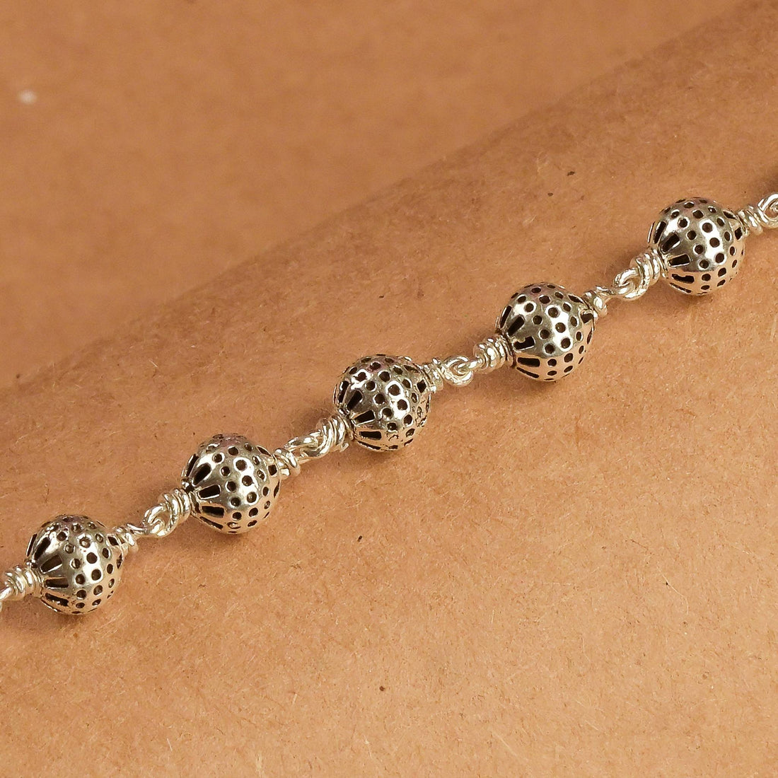 Round Beads silver Bracelet