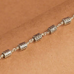 Oval Filigree Beads Silver Bracelet