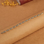 Hollow Cylindrical Silver Beads Bracelet