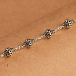 Hollow Mesh Silver Beads Bracelet