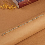 5-6 mm Sphatik Diamond Cut Beads With Om Silver Beads Bracelet