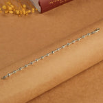 Authentic 5–6 MM CNC Silver Spacer Beads Bracelet