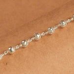 Premium 5–6 MM Silver CNC Beads Bracelet
