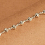 5-6 MM Silver CNC Beads Bracelet