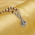 Lord Shiva Mahadev Silver Pendant With Rudrakshamala