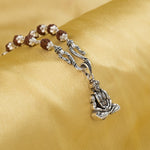 Muneshwara Swamy Silver Pendant With Rudraksha Mala