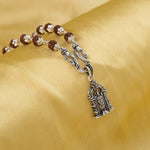 Shree Balaji Silver Pendant With Rudraksha Mala