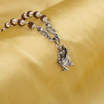 Sangili Karuppar Silver Pendant With Rudraksha Mala