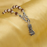 Raghavendra Tirtha Silver Pendant With Rudraksha Mala