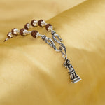 Deity Karuppasamy Silver Pendant With Rudraksha Mala